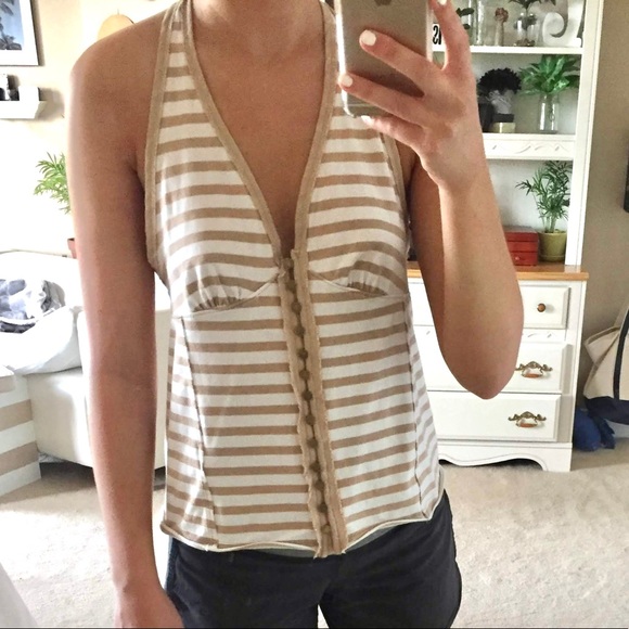 Free People We the Free Striped Halter Top - Picture 1 of 12